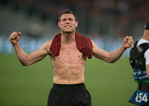 A.S. Roma v Liverpool UEFA Champions League Semi-Final James Milner of Liverpool celebrates following the UEFA Champions League Semi-Final match at the Stadio Olimpico, Rome Content Not Available For UK Newspapers Copyright: xRussellxHartx FIL-11735-0064