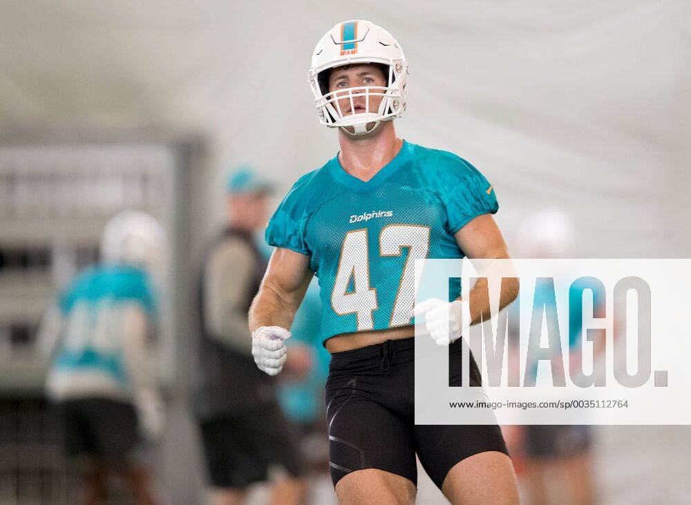 June 14, 2018 - Davie, Florida, U.S. - Miami Dolphins linebacker Kiko Alonso  (47) during organized t