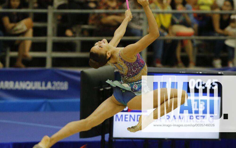 Cuban Gretel Mendoza performs during gymnastics clubs competition