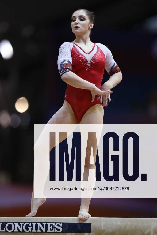 Aliya Mustafina RUS during qualification at 2018 Artistic