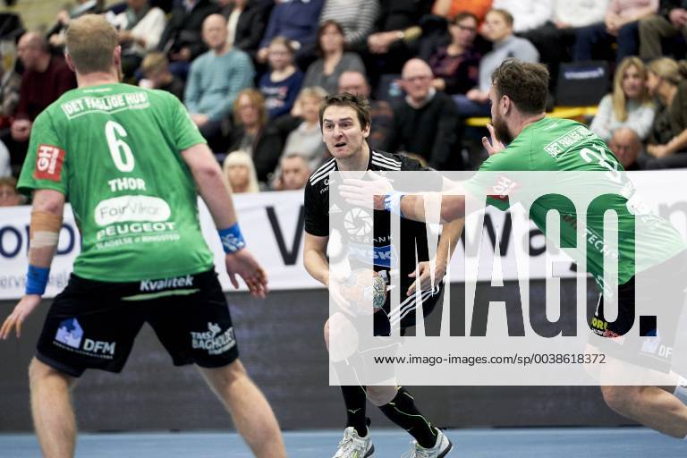 Sebastian Skube BSV BJERRINGBRO SILKEBORG in the League match in mens ...