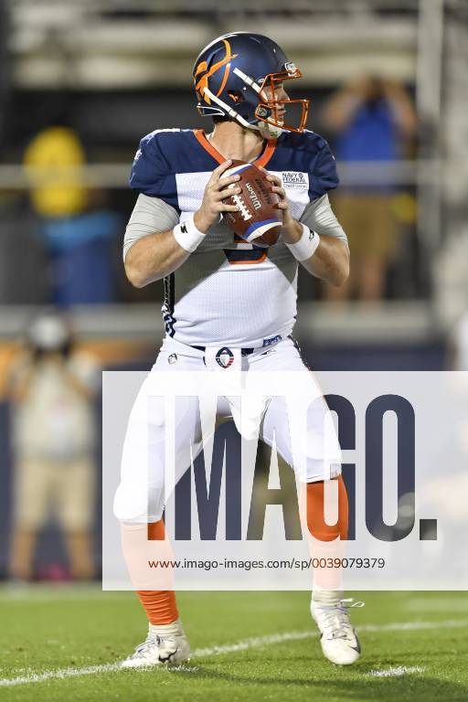 ORLANDO, FL - FEBRUARY 23: Orlando Apollos quarterback Garrett Gilbert (3)  in the pocket during the