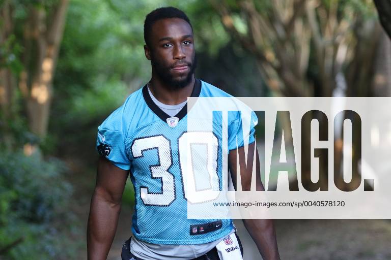 CHARLOTTE, NC - MAY 28: Elijah Hood (30) running back of Carolina ...