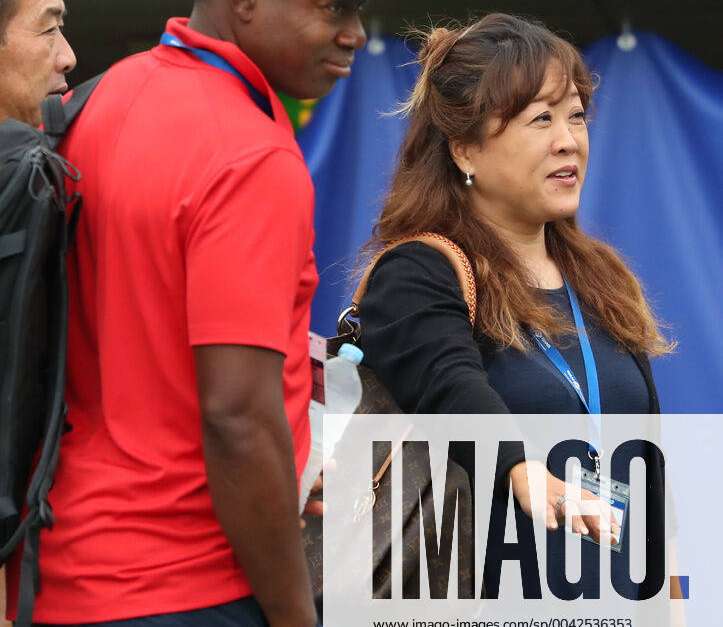 September 21, 2019, Osaka, Japan - Leonard Francois (L),Japanese tennis  player Naomi Osaka s