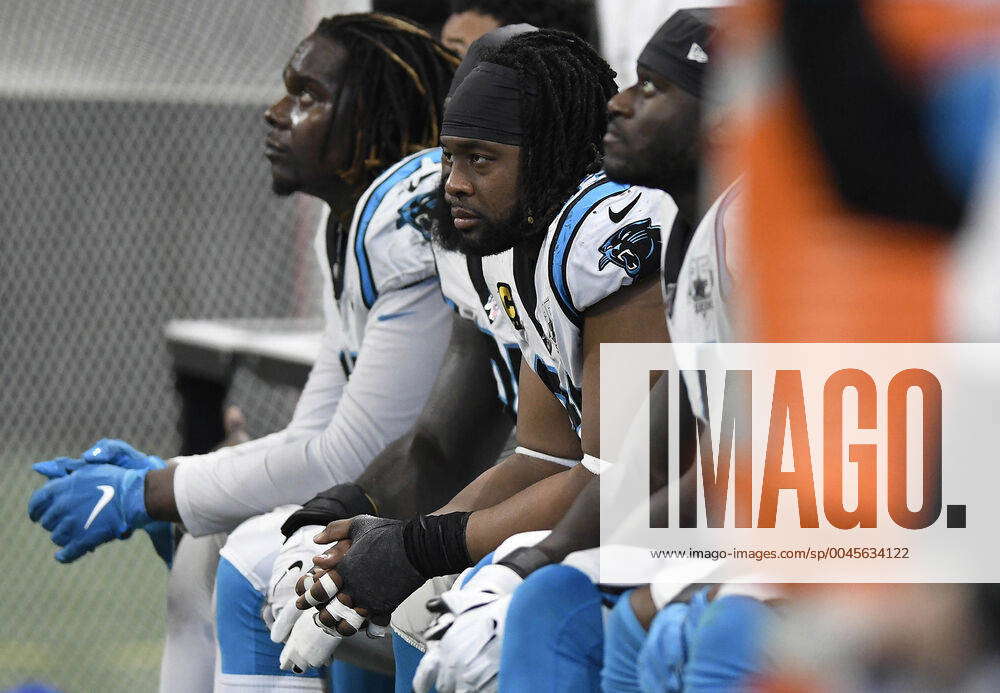 July 3, 2018, Atlanta, GA, USA: Carolina Panthers defensive tackle Gerald  McCoy (93) and members of