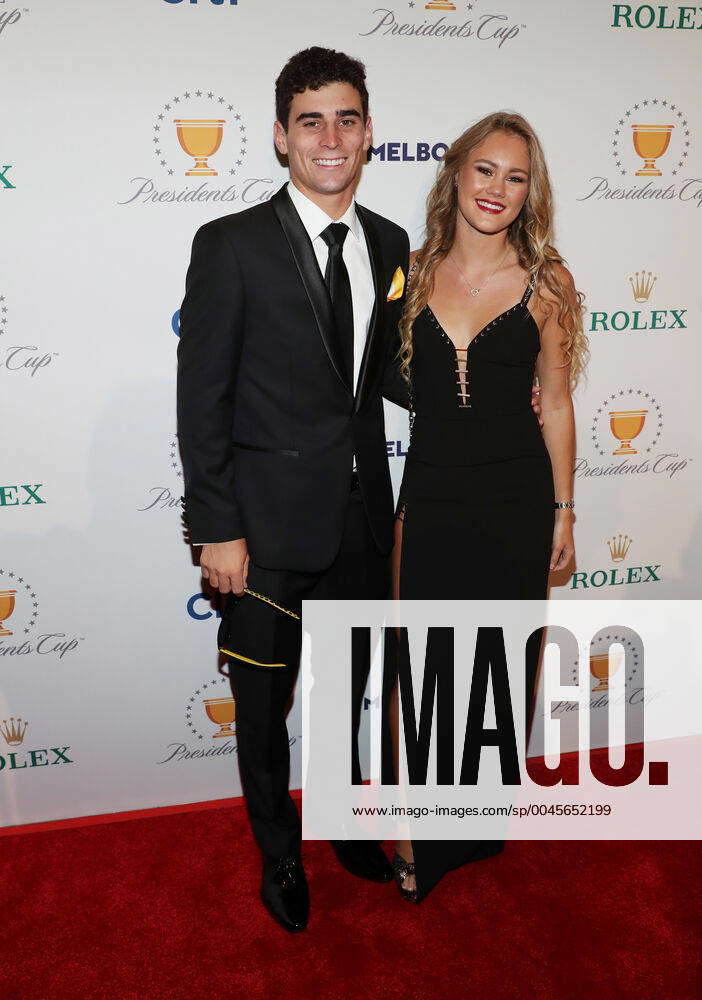 GOLF PRESIDENTS CUP GALA, Joaquin Niemann and partner Christina Hellema