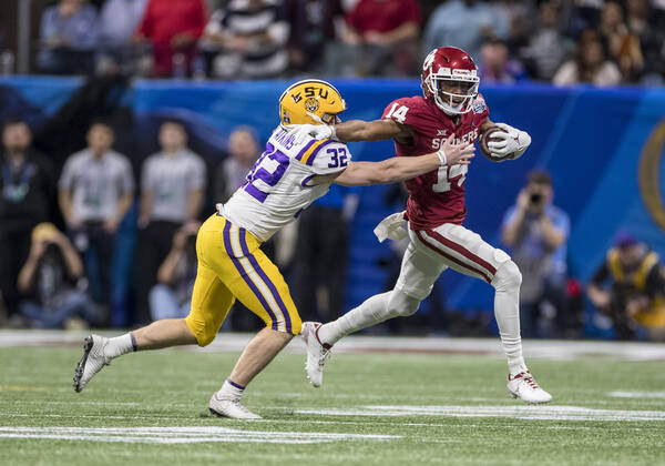 : Oklahoma wide receiver Charleston Rambo and LSU defensive back ...