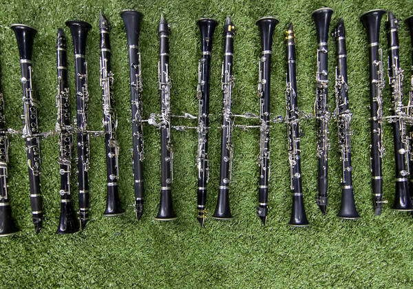 : A general view of the Baylor band instruments prior to NCAA, College ...