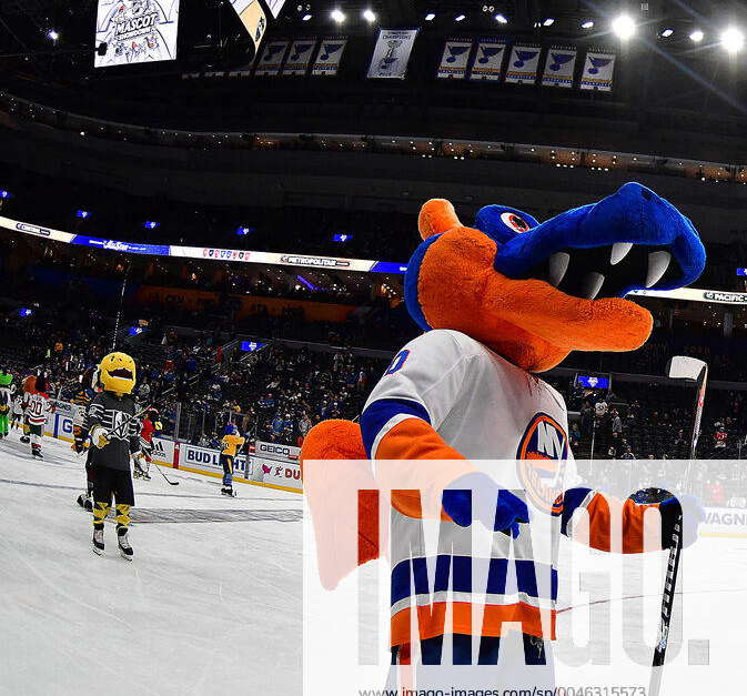 ST. LOUIS, MO. - JANUARY 25: New York Islanders mascot Sparky the ...