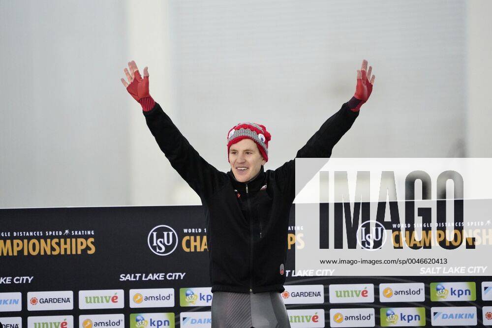 14022020 SCHAATSEN ISU WK AFSTANDEN SALT LAKE CITY Graeme Fish (CAN) winner 10.000 meter during