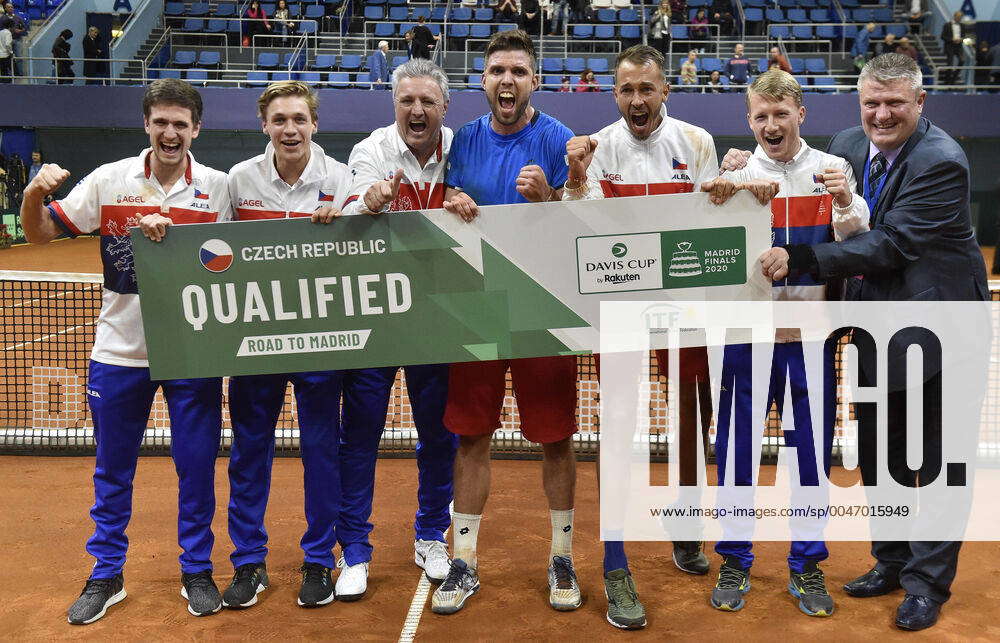 Czech Davis Cup team LR Vit Kopriva, Jonas Forejtek, captain Jaroslav