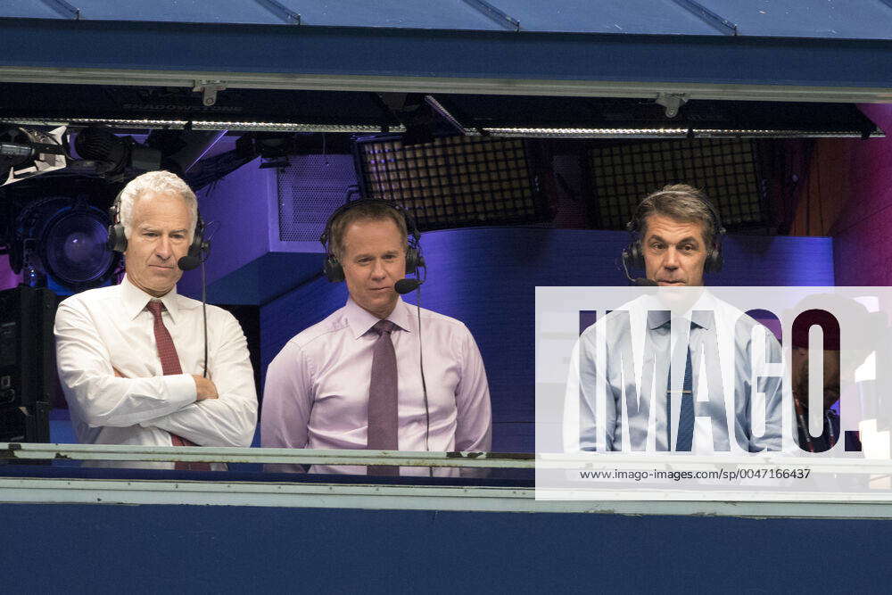 Open Commentators Space 2015 US Open Tennis Tournament, New York, USA ESPN broadcast ...