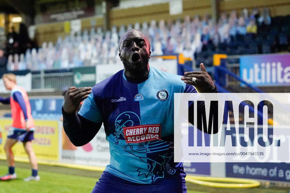 Adebayo Akinfenwa Of Wycombe Wanderers Celebrates After His Team Score ...