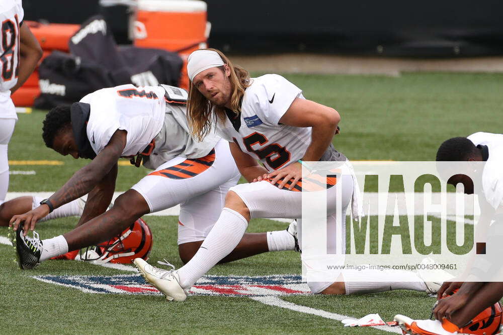 CINCINNATI, OH - AUGUST 30: Cincinnati Bengals wide receiver Trenton Irwin  (16) stretches during the