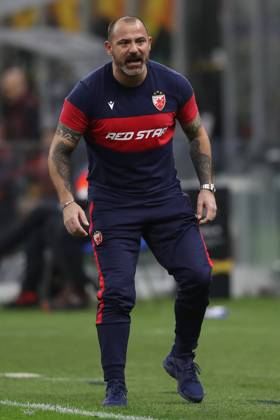 Dejan Stankovic Head coach of FK Crvena zvezda reacts following the final  whistle of the UEFA Europa League match at Giuseppe Meazza, Milan. Picture  date: 25th February 2021. Picture credit should read