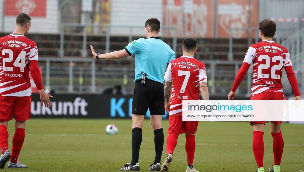 From Left Stefan Maierhofer Fc Würzburger Kickers , Referee Matthias 