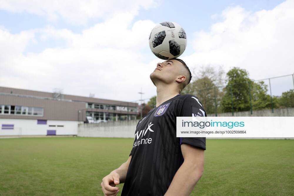 NEERPEDE, BELGIUM - AUGUST 04 : Ethan Butera during the photoshoot of Rsc  Anderlecht Futures on