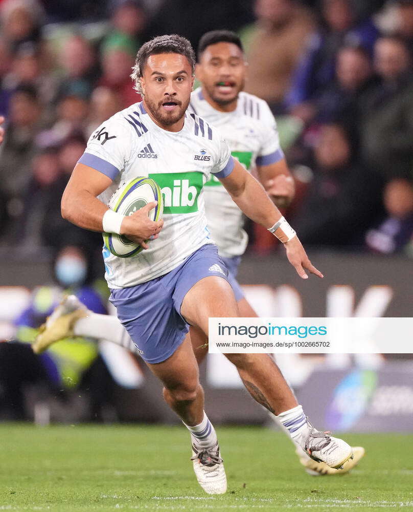 SUPER RUGBY REBELS BLUES, Sam Nock of the Blues runs with the ball ...