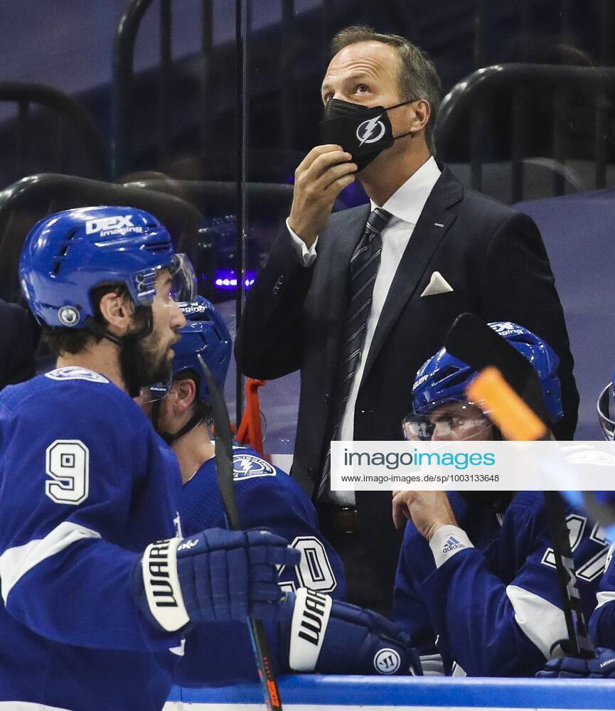 June 13, 2021, Tampa, Florida, USA: Tampa Bay Lightning head coach Jon ...