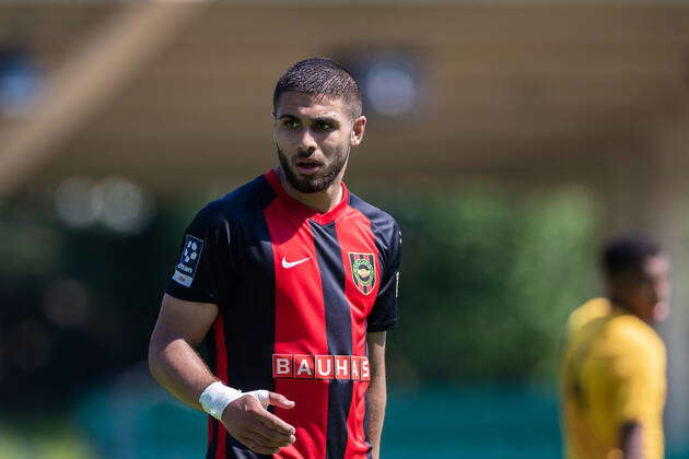 210515 Brommapojkarnas Omar Faraj during the football match in Division 1  North between