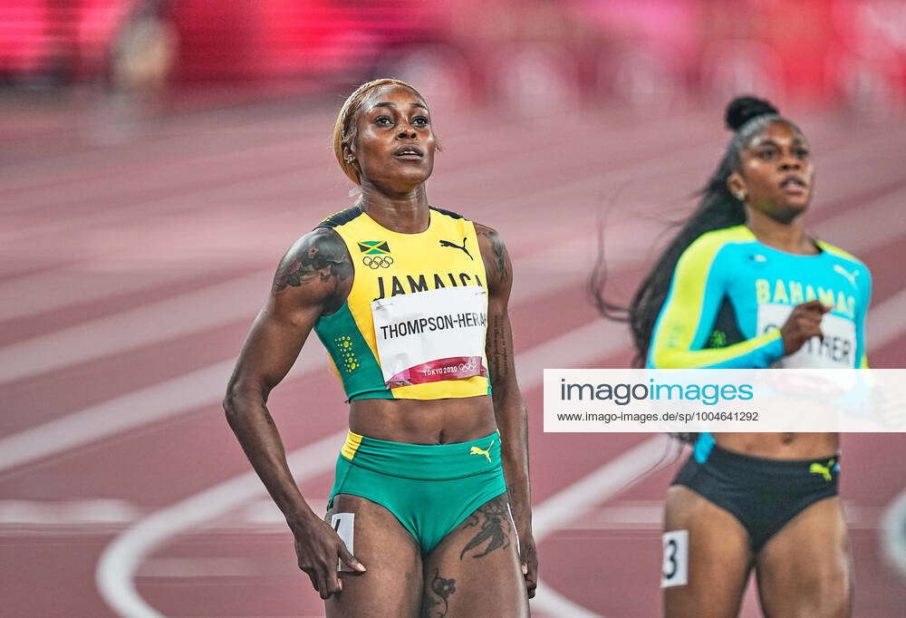 July 31, 2021: Elaine Thompson-Herah during 100 meter for women at the ...