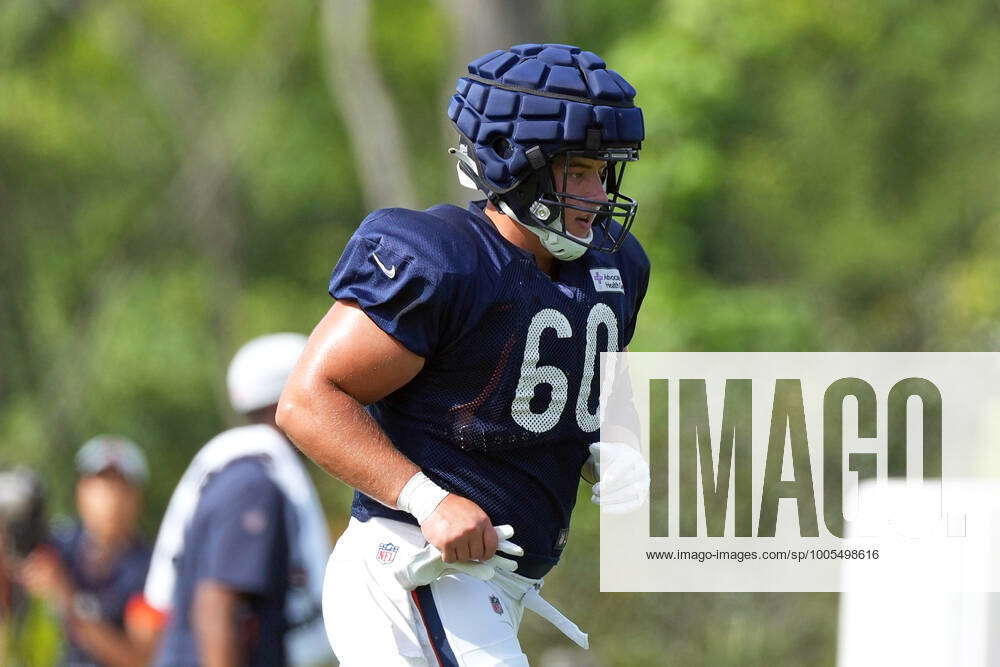 LAKE FOREST, IL - AUGUST 12: Chicago Bears offensive guard Dieter Eiselen ( 60) looks on in action