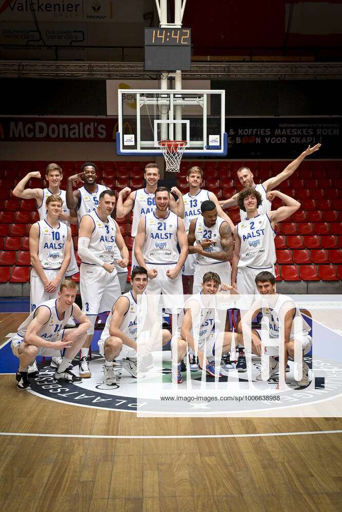 Antwerp s Dennis Donkor poses at a photoshoot of Belgian Basketball team  Antwerp Giants, ahead of