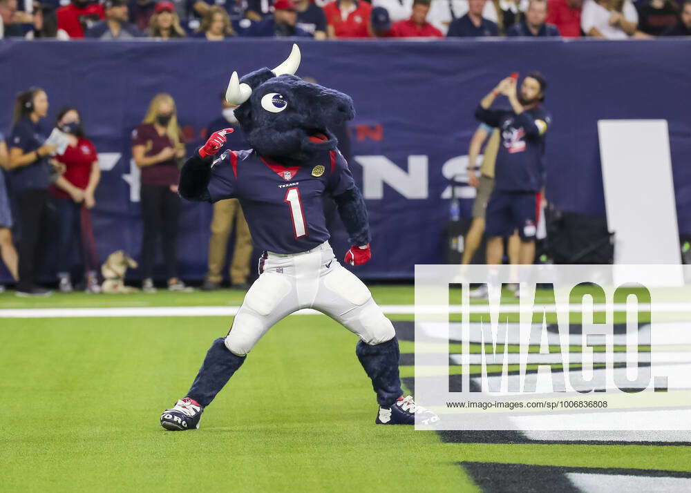 HOUSTON, TX - SEPTEMBER 23: Houston Texans mascot Toro entertains the fans  during the football game