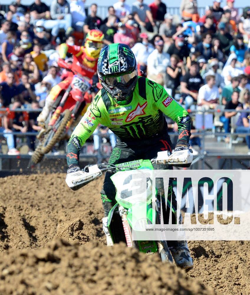 French Motorcross Racers French rider Romain Febvre competes in men s MXGP category of Spain ...