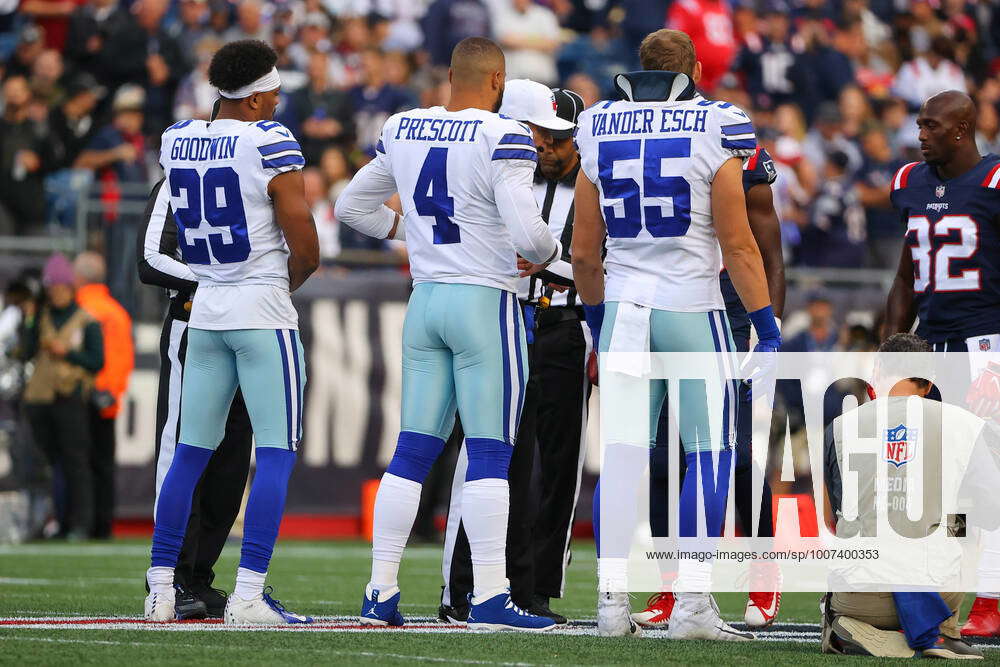 FOXBOROUGH, MA - OCTOBER 17: Dallas Cowboys captains Dallas Cowboys  defensive back C.J. Goodwin (29)