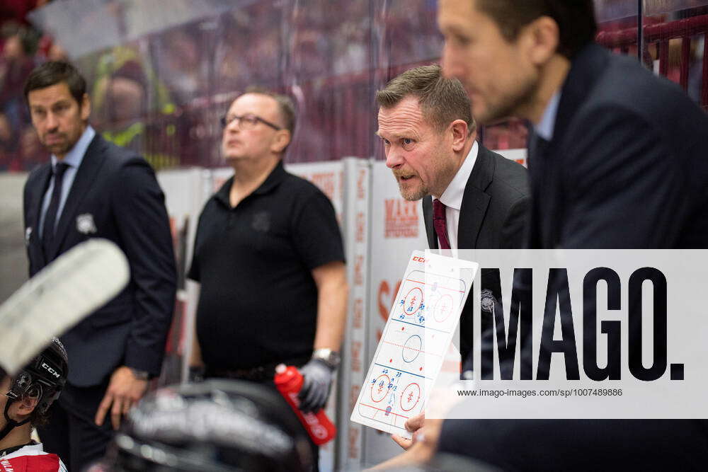 211023 Malmö Redhawks Coach Joakim Fagervall During The Ice Hockey ...