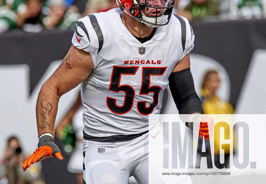 November 3, 2021, East Rutherford, New Jersey, USA: Cincinnati Bengals  linebacker Logan Wilson (55)