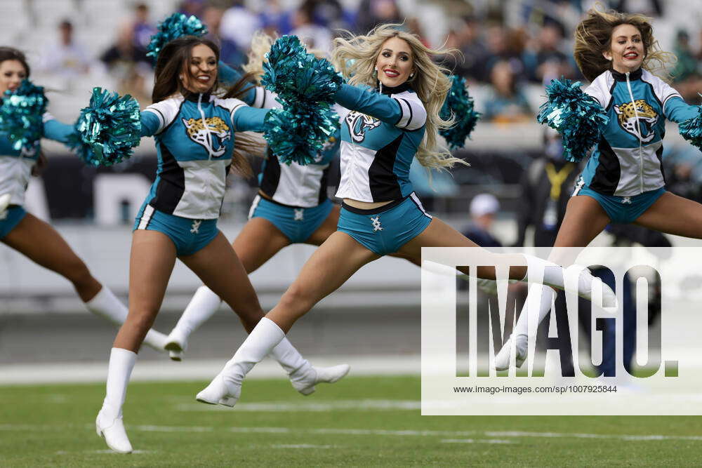 Members of the Jacksonville Jaguars Roar cheerleaders perform at