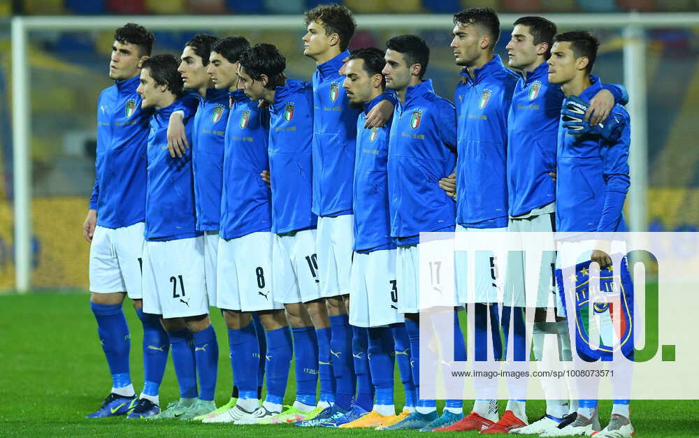 Soccer, Friendly match, Italy-Romania Under 21 Italy players during ...