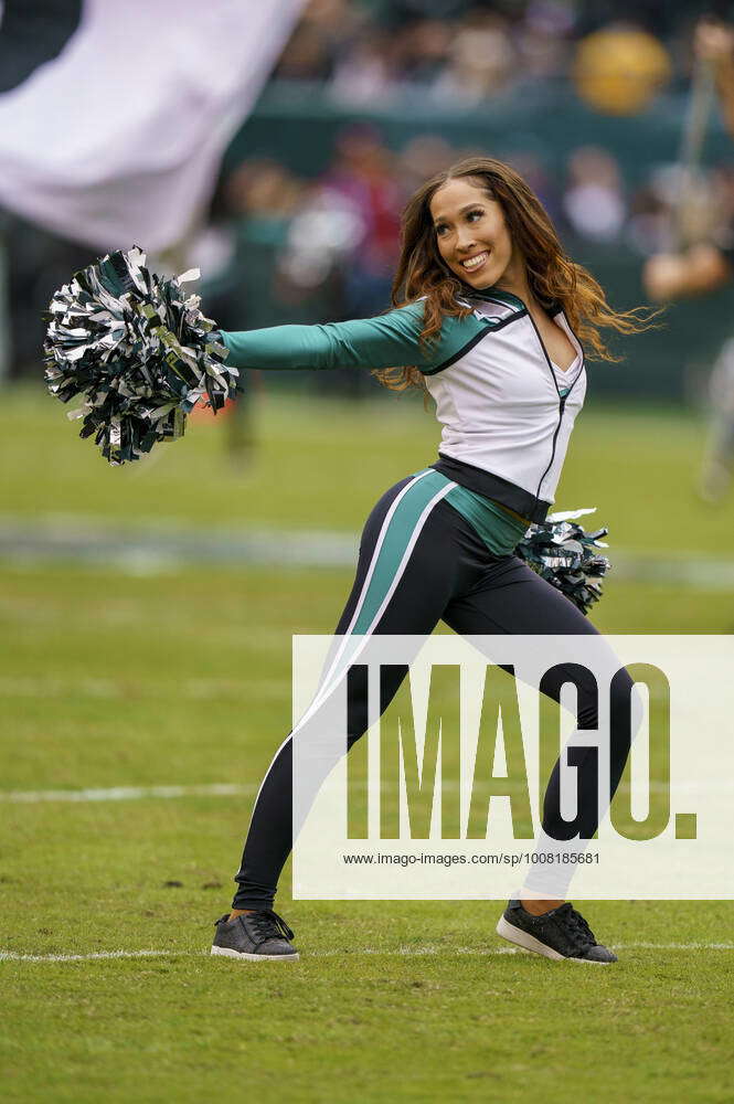 Philadelphia Eagles cheerleaders perform before an NFL football