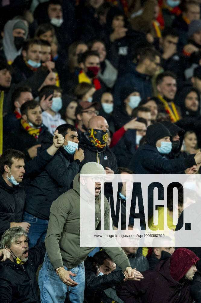 Fans and supporters of Brugge pictured during a soccer game