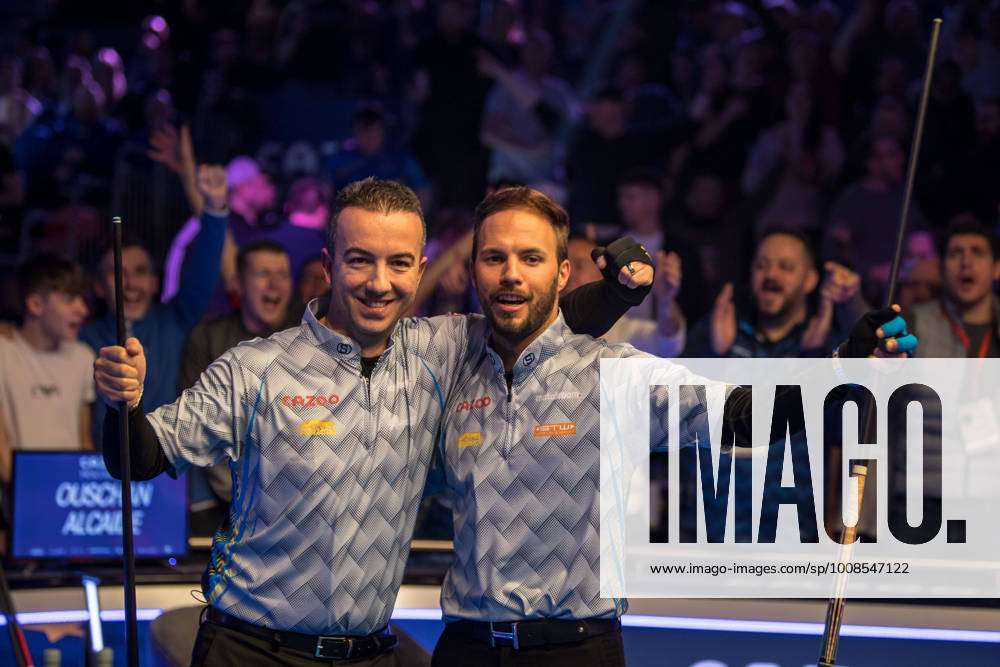 Matchroom Pool Mosconi Cup Day 3 David Alcaide and Albin Ouschan for