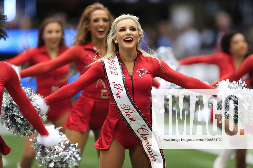 ATLANTA, GA - DECEMBER 26: An Atlanta Falcons cheerleader performs prior to  the week 16 NFL, America