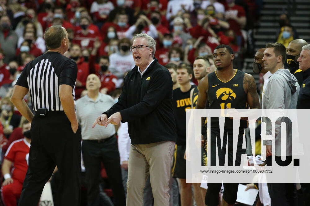 January 06, 2022: Iowa Hawkeyes Head Coach Fran McCaffery Arguing A ...