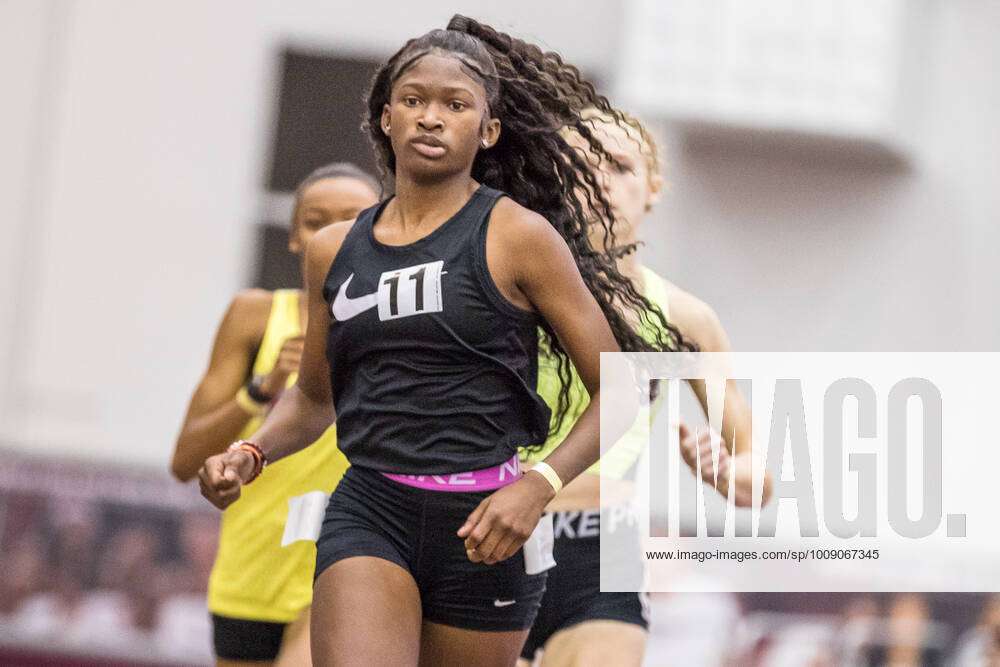 January 7, 2022 Cha iel Johnson competes in the Girls 800 Meter Run