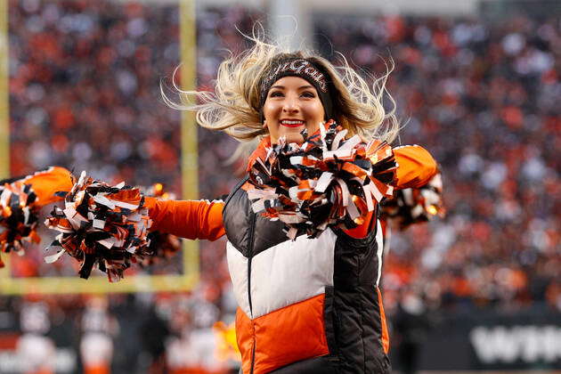 CINCINNATI, OH - JANUARY 15: A Cincinnati Bengals cheerleader