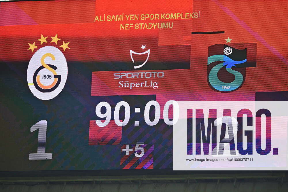 Scoreboard During The Turkish Super League Football Match Between ...