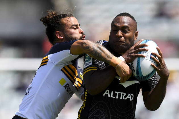 SUPER RUGBY BRUMBIES FORCE, Andy Muirhead of the Brumbies reacts during ...