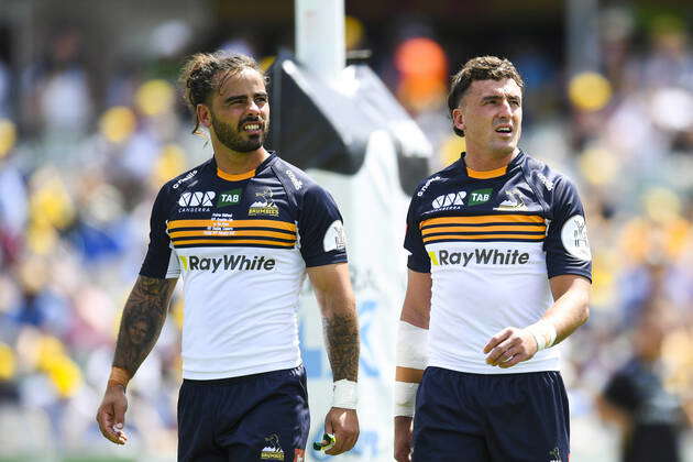 SUPER RUGBY BRUMBIES FORCE, Andy Muirhead of the Brumbies reacts during ...