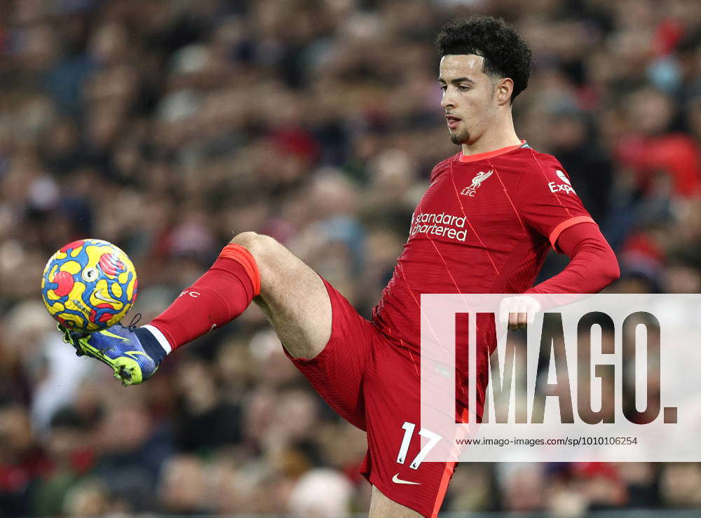 Liverpool's Curtis Jones during the Premier League match between