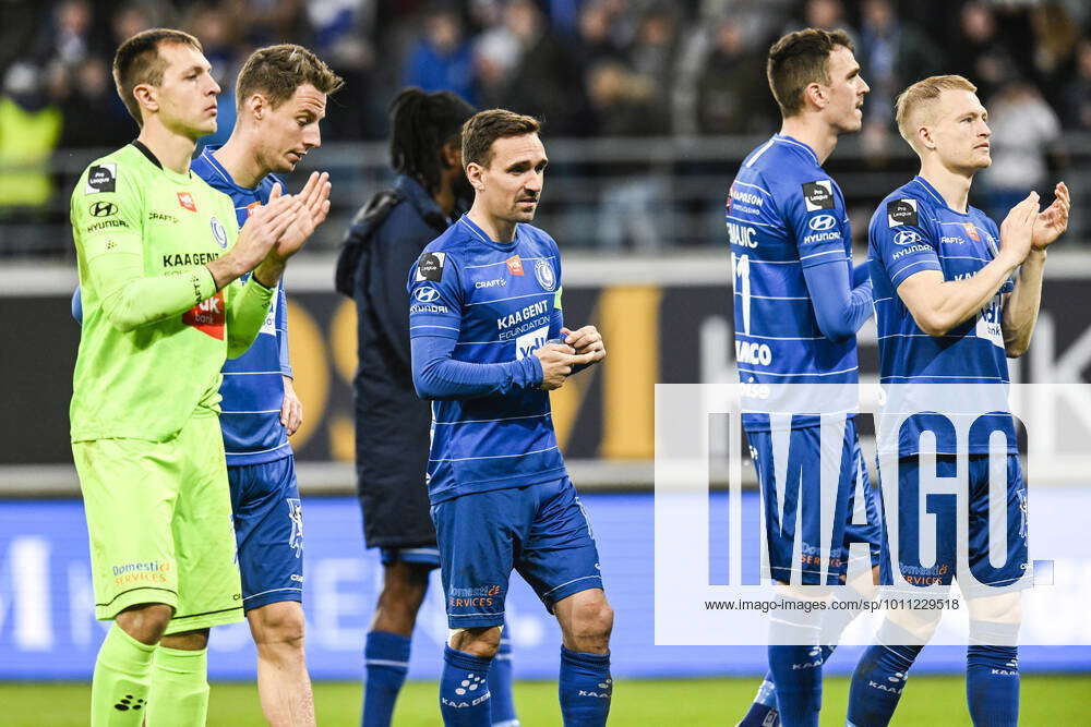 Gent s Sven Kums shows defeat after a soccer match between KAA Gent and