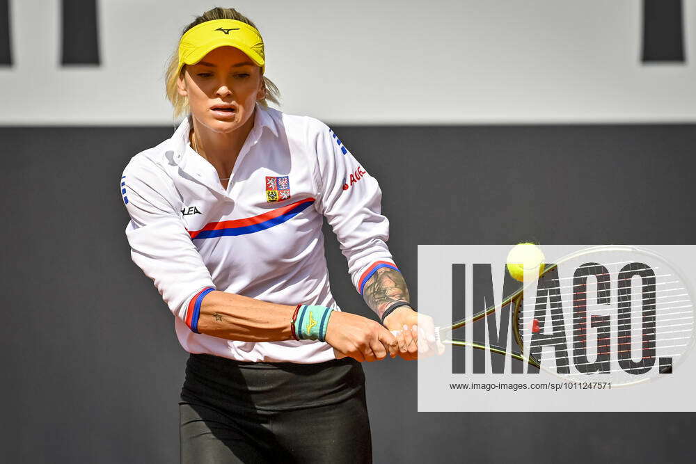 Czech Tennis Player Tereza Martincova In Action During The Training Session Prior To Women S Tennis