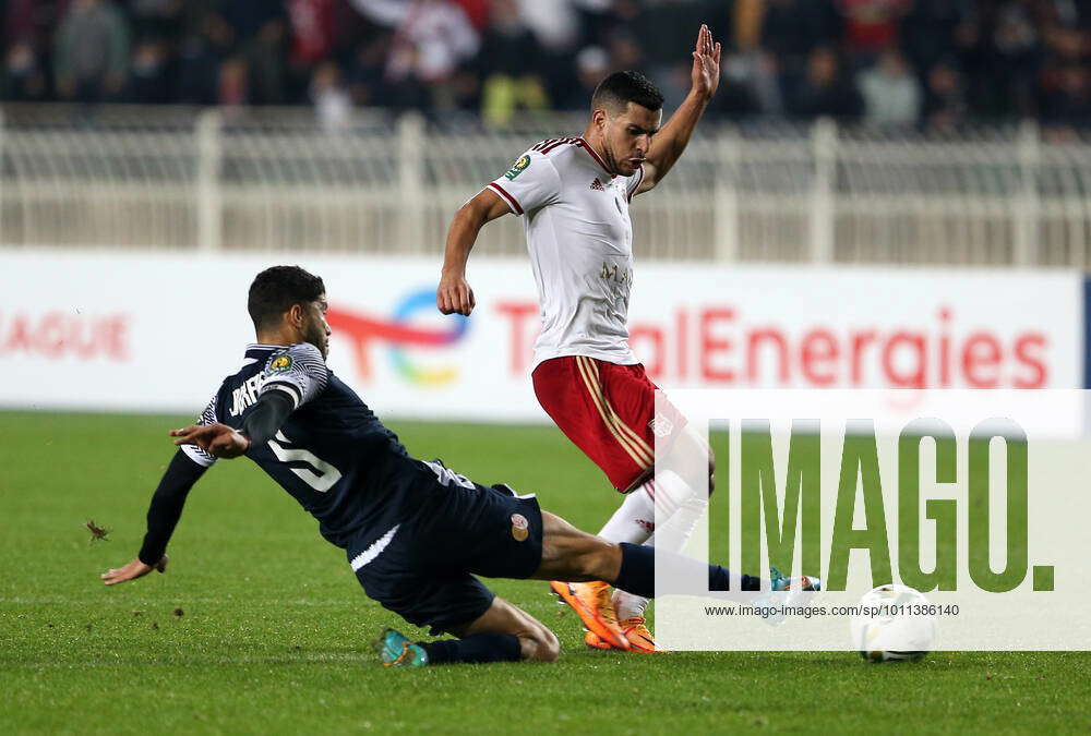 CR Belouizdad Vs Wydad Casablanca CAF Champions League 2022 CR Belouizdad s Zakaria Draoui (R) vies