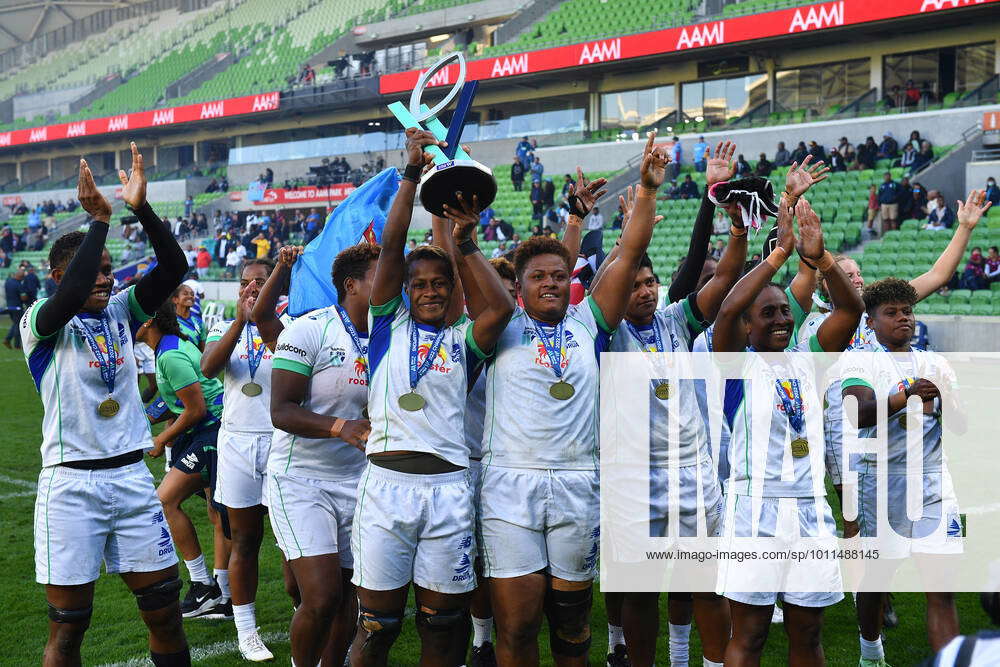 SUPER W GRAND FINAL, Fijiana Drua players celebrate their victory over