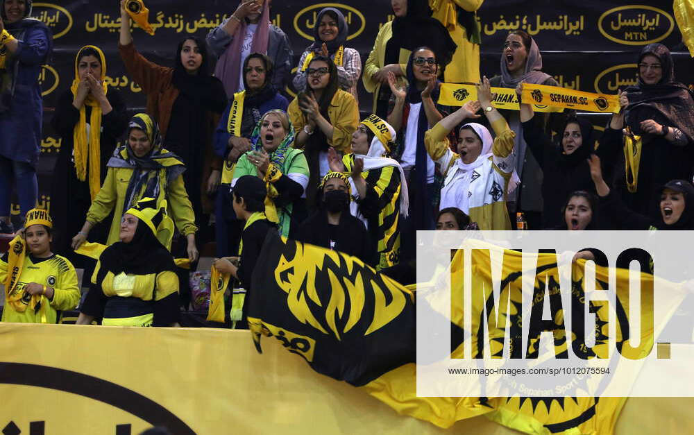 Iranian Women s Handball League Final Sepahan F.C womens players lift the  trophy at the award